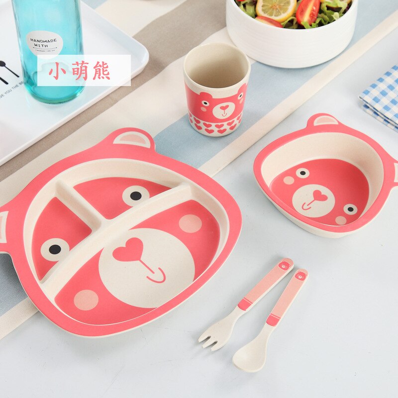 Kids Plate Set Cartoon Tableware (5Pcs Set)